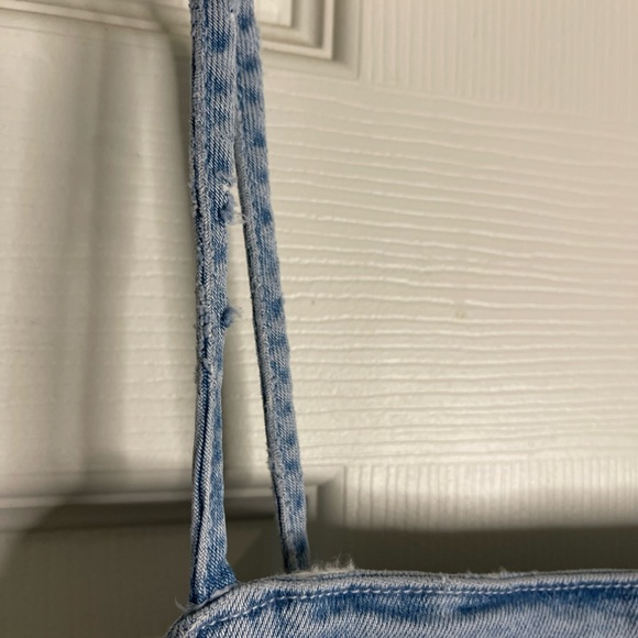 Zara Denim Spaghetti Strap Mini Dress - Picture 6 of 9